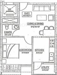 Rahul Lotus (1BHK+1T (572 sq ft) 572 sq ft)