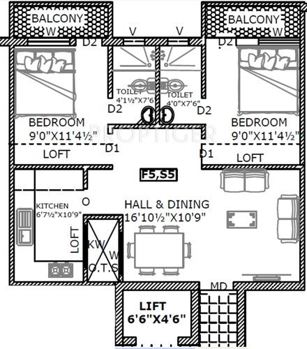 Sree Guru Ashreya (2BHK+2T (790 sq ft) 790 sq ft)