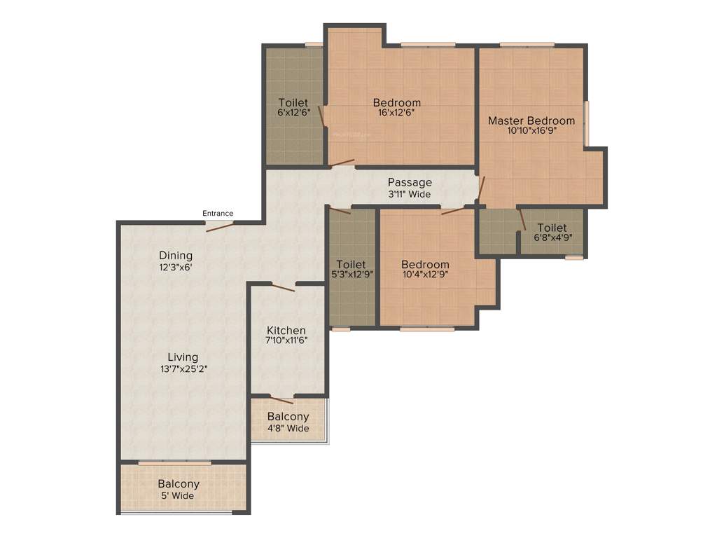 Prudent Jaishree (3BHK+3T (2,158 sq ft) 2158 sq ft)