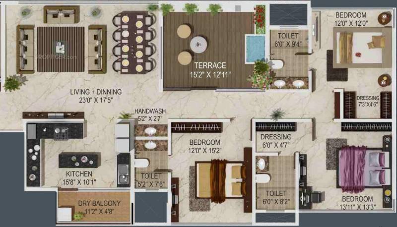 Paranjape Sky One (3BHK+3T (2,276 sq ft) 2276 sq ft)