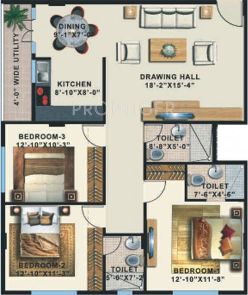 Vinyas Sachin (3BHK+3T (1,473 sq ft) 1473 sq ft)