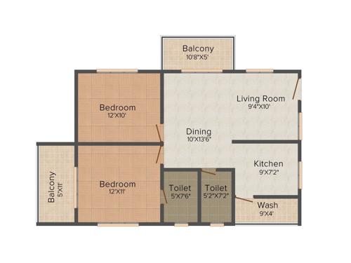 Hilife Whistling Winds (2BHK+2T (1,040 sq ft) 1040 sq ft) Hilife Whistling Winds (2BHK+2T (1,040 sq ft) 1040 sq ft)