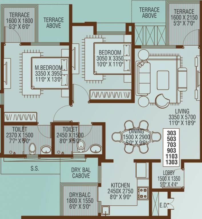 Vertical Alcinia (2BHK+2T (1,084 sq ft) 1084 sq ft) Vertical Alcinia (2BHK+2T (1,084 sq ft) 1084 sq ft)