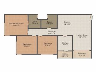 Flying Falling Waters (3BHK+2T (1,665 sq ft) 1665 sq ft) Flying Falling Waters (3BHK+2T (1,665 sq ft) 1665 sq ft)