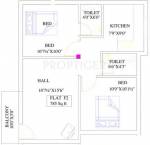 Crest Dusica Phase II (2BHK+2T (785 sq ft) 785 sq ft)