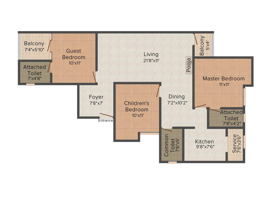 Sanjay Opera (3BHK+3T (1,395 sq ft) 1395 sq ft)