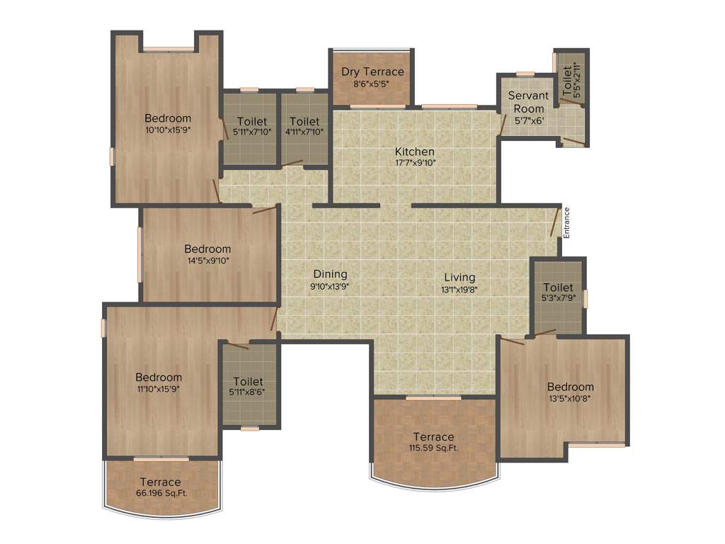 Pride Panorama (4BHK+4T (2,491 sq ft) 2491 sq ft)