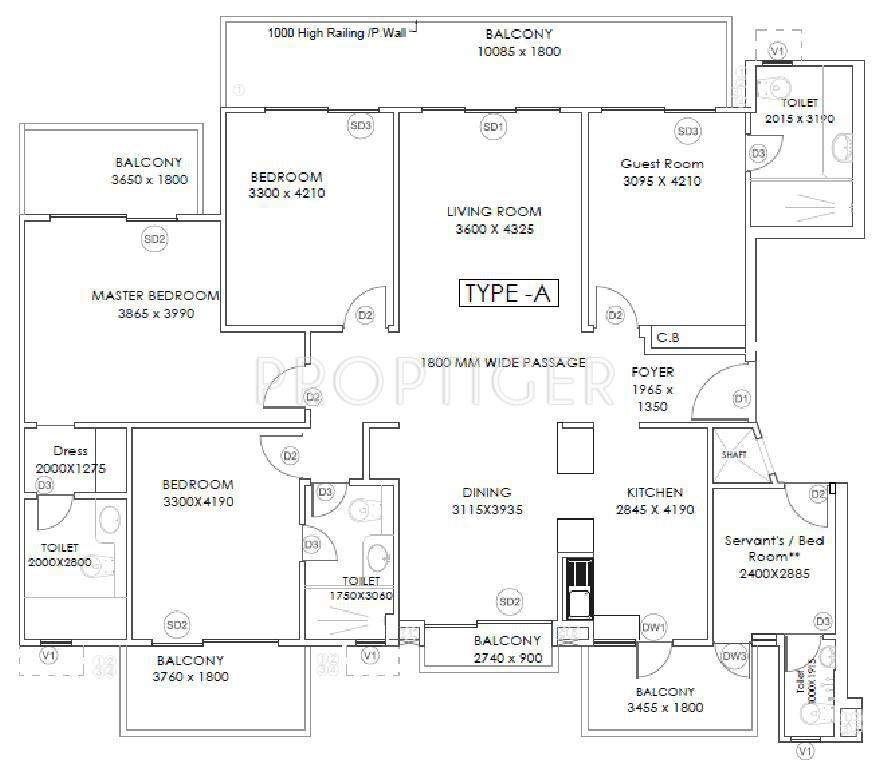 Manchanda Eden Garden (4BHK+3T (2,560 sq ft) + Servant Room 2560 sq ft)
