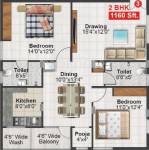 CJN Golden Landmark (2BHK+2T (1,160 sq ft) 1160 sq ft)