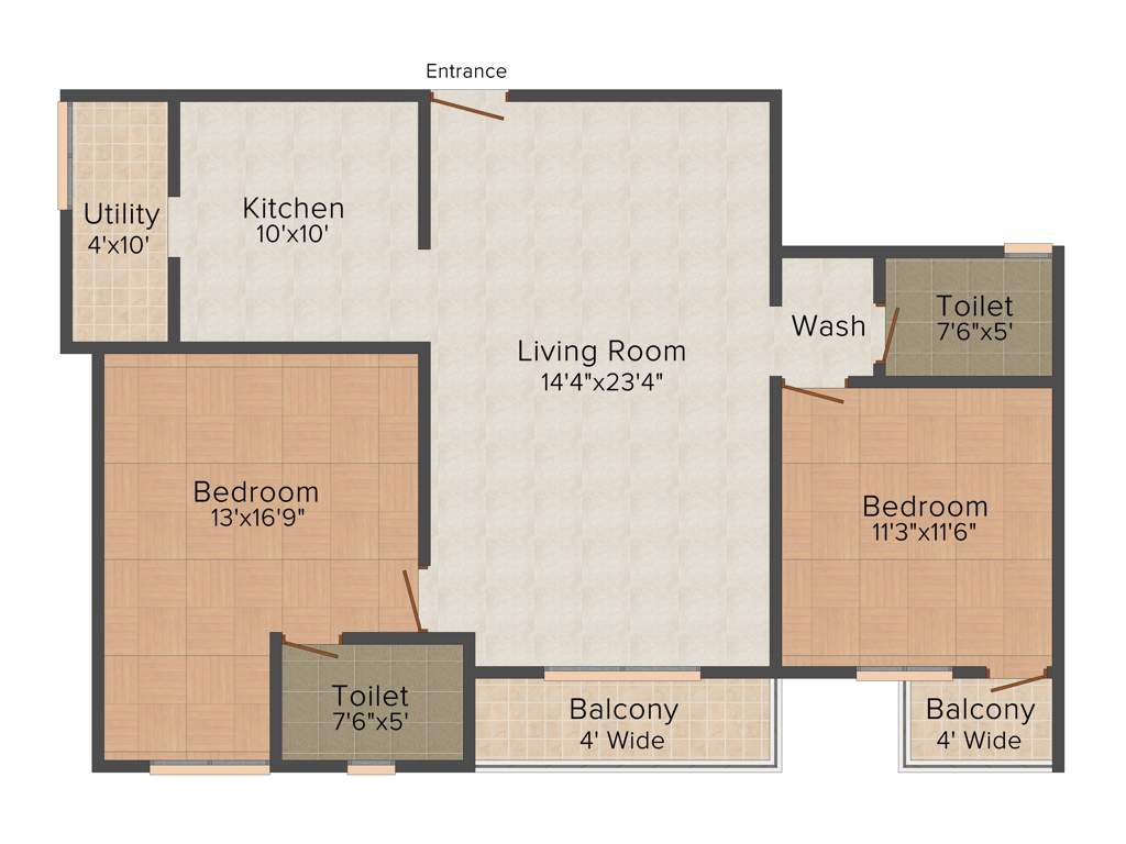 J Sons Felicia (2BHK+2T (1,148 sq ft) 1148 sq ft)