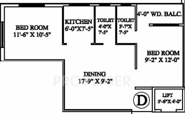 Cancun Sun Plaza 2 (2BHK+2T (744 sq ft) 744 sq ft)