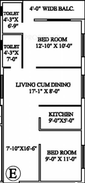 Cancun Sun Plaza 2 (2BHK+2T (825 sq ft) 825 sq ft)