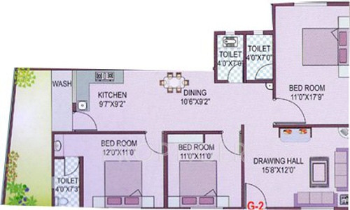 Techops Techops Laxmi (3BHK+3T (1,527 sq ft) 1527 sq ft)