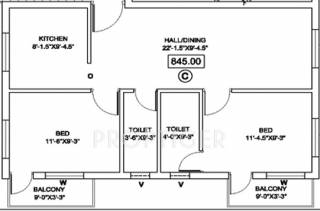 Revathy Urapakkam (2BHK+2T (845 sq ft) 845 sq ft) Revathy Urapakkam (2BHK+2T (845 sq ft) 845 sq ft)