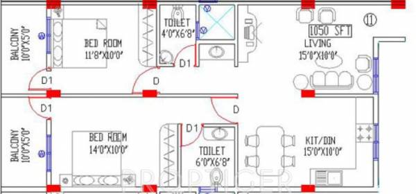 Radiant Daffodils (2BHK+2T (1,050 sq ft) 1050 sq ft)