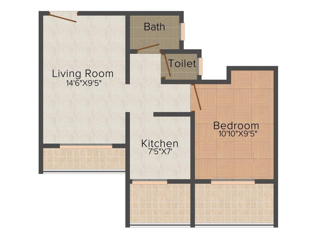 Anant Affinity Gardens (1BHK+1T (575 sq ft) 575 sq ft)