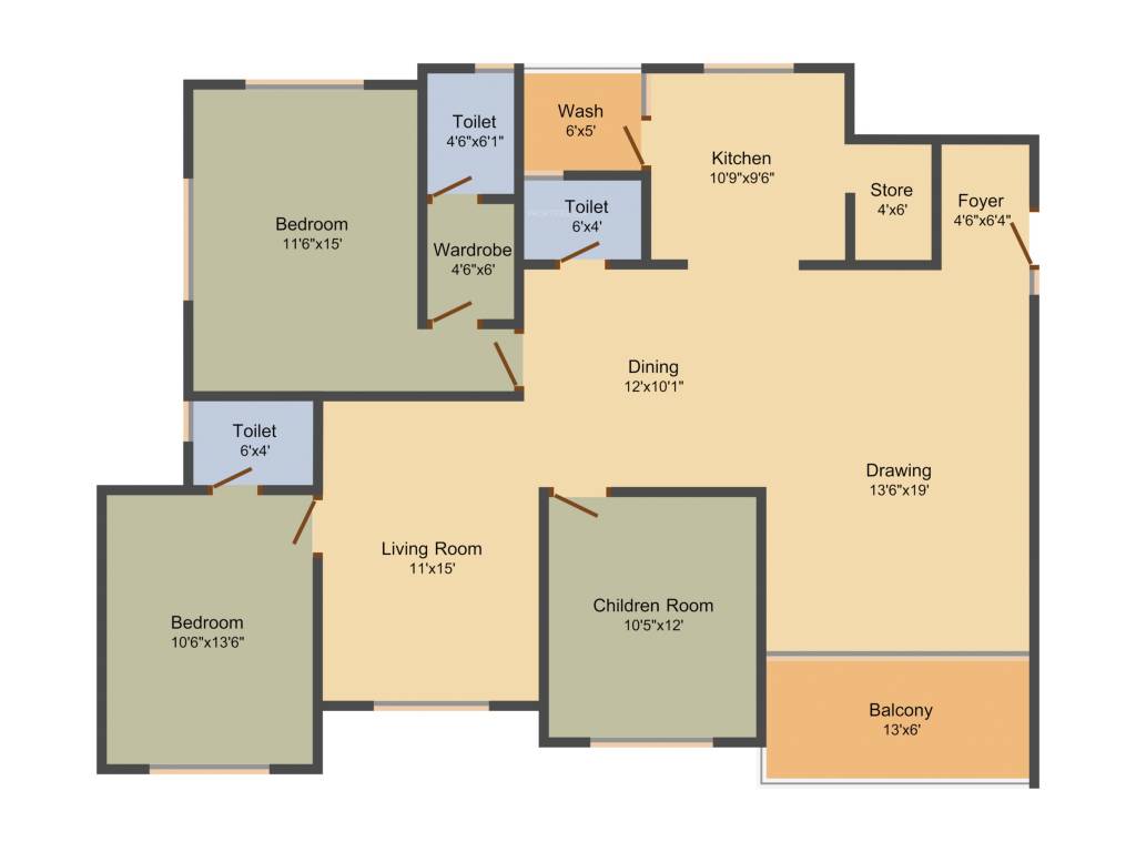 Arise Pride (3BHK+3T (2,322 sq ft) 2322 sq ft) Arise Pride (3BHK+3T (2,322 sq ft) 2322 sq ft)