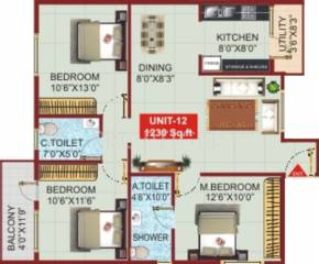 Samaya Sonata (3BHK+2T (1,230 sq ft) 1230 sq ft) Samaya Sonata (3BHK+2T (1,230 sq ft) 1230 sq ft)