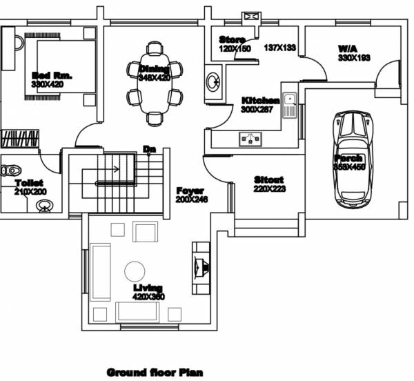  springdale Floor Plan Ground Floor Plan