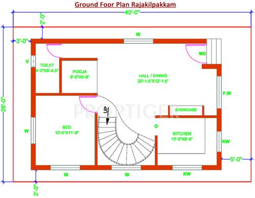 Revathy Rajakilpakkam (3BHK+3T (1,650 sq ft) + Pooja Room 1650 sq ft)