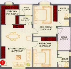 Sri Fountain Head (2BHK+2T (1,400 sq ft) 1400 sq ft) Sri Fountain Head (2BHK+2T (1,400 sq ft) 1400 sq ft)