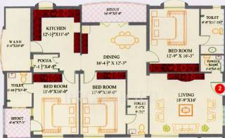 Sri Fountain Head (3BHK+3T (2,200 sq ft) 2200 sq ft) Sri Fountain Head (3BHK+3T (2,200 sq ft) 2200 sq ft)