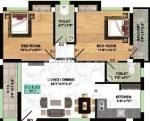 JHL Brown Stone (2BHK+2T (817 sq ft) 817 sq ft)