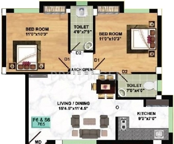 JHL Brown Stone (2BHK+2T (765 sq ft) 765 sq ft) JHL Brown Stone (2BHK+2T (765 sq ft) 765 sq ft)