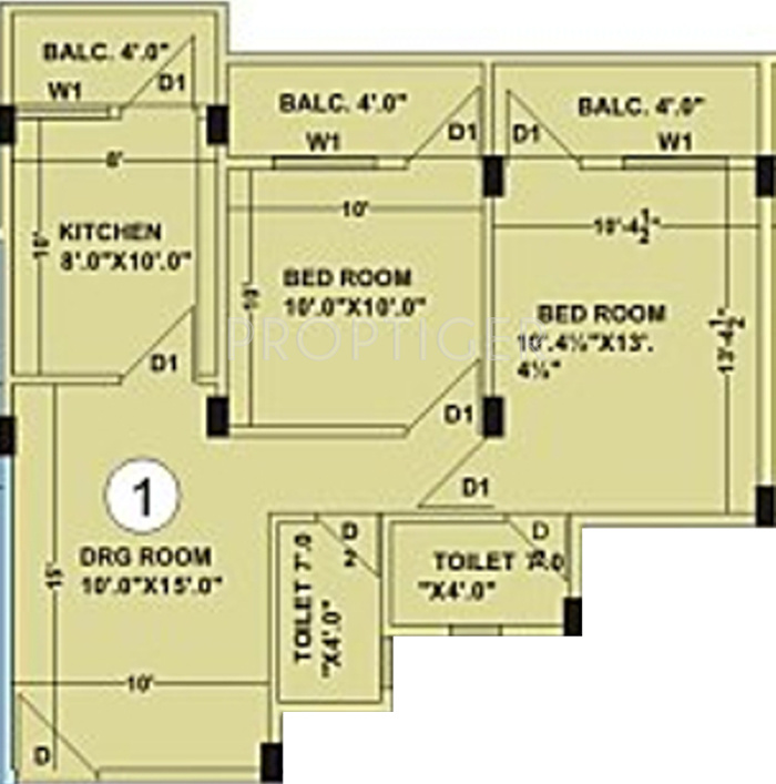 Balaji Samruddhi (2BHK+2T (880 sq ft) 880 sq ft)