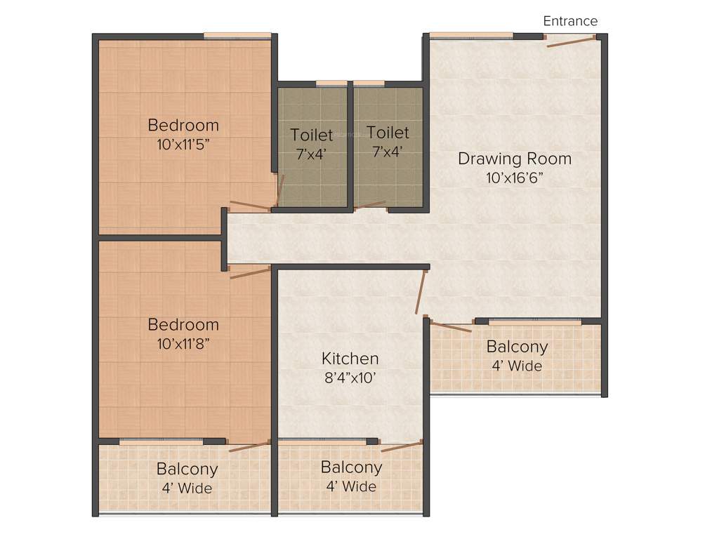 Balaji Samruddhi (2BHK+2T (900 sq ft) 900 sq ft)