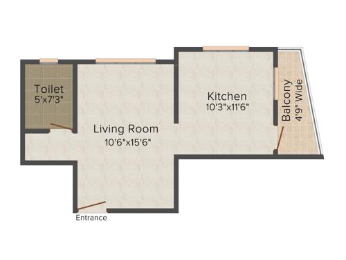 Advait Niranjan Niwas (1BHK+1T (495 sq ft) 495 sq ft)