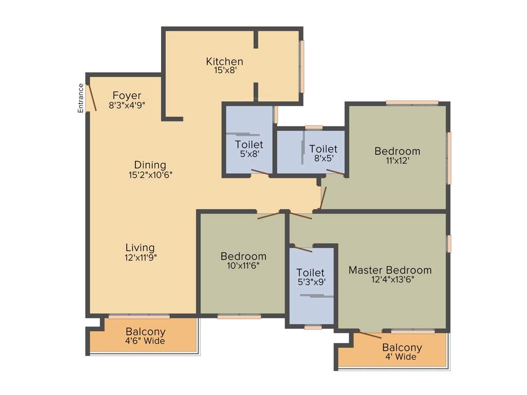 BSCPL Bollineni Silas (3BHK+3T (1,600 sq ft) 1600 sq ft)