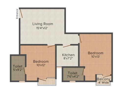 Earthcon Sir Syed Apartment (2BHK+2T (930 sq ft) 930 sq ft)