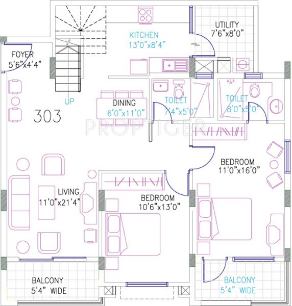 Skyline Ambrosia (3BHK+3T (2,267 sq ft) 2267 sq ft)