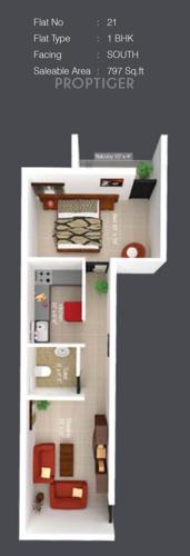 Sree Daksha Kshiptha (1BHK+1T (797 sq ft) 797 sq ft) Sree Daksha Kshiptha (1BHK+1T (797 sq ft) 797 sq ft)