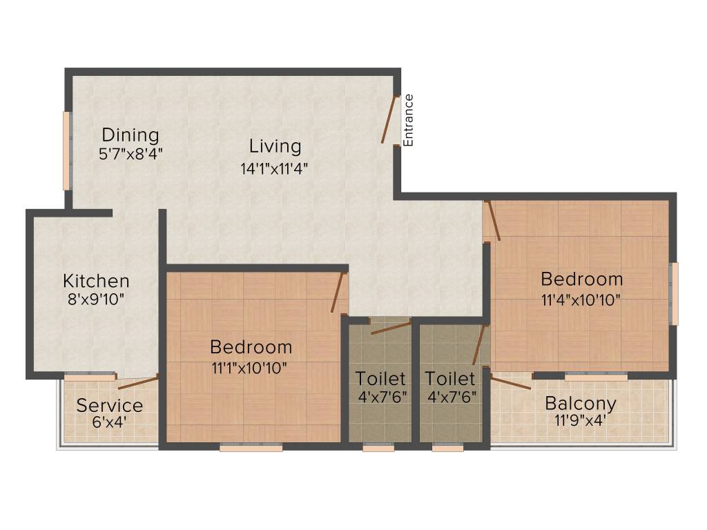Jayam Sukra Chakra (2BHK+2T (1,040 sq ft) 1040 sq ft)