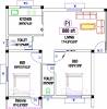 KB Neha Netra Floor Plan (2BHK+2T (888 sq ft) 888 sq ft)