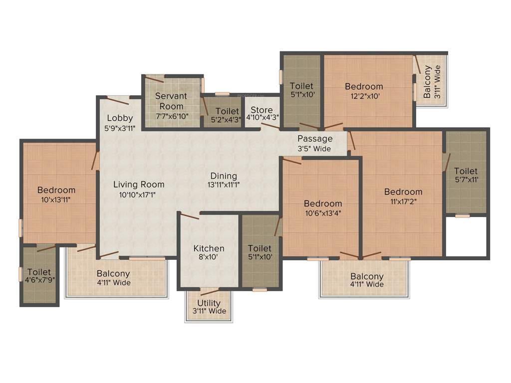 Glad Manidhari Luxuria (4BHK+4T (2,960 sq ft) + Pooja Room 2960 sq ft)