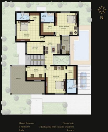 Elysium Gold Crest (4BHK+4T (5,850 sq ft) + Study Room 5850 sq ft)