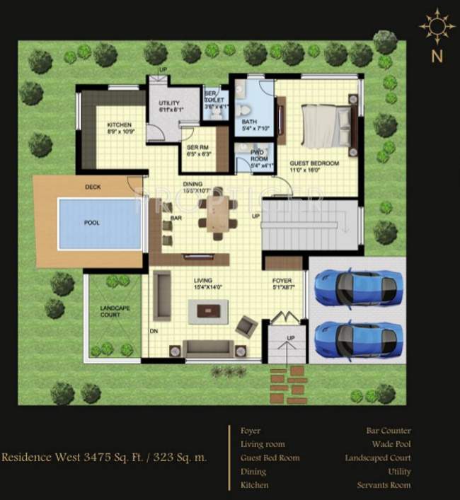 Elysium Gold Crest (3BHK+3T (3,475 sq ft) + Servant Room 3475 sq ft)