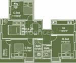 Ashreyah Solai Saral (3BHK+2T (997 sq ft) 997 sq ft)