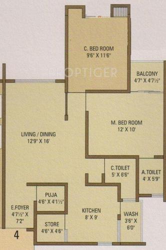 Shree Somnath KJ Residency (2BHK+2T (1,240 sq ft) + Pooja Room 1240 sq ft)