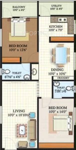 Sardar Splendour (2BHK+2T (1,050 sq ft) 1050 sq ft)