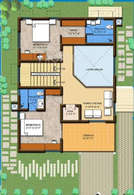 Shriram Serene Villas (4BHK+4T (2,676 sq ft) Servant Room 2676 sq ft)