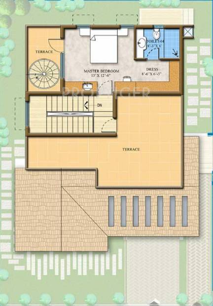 Shriram Serene Villas (4BHK+4T (2,676 sq ft)   Servant Room 2676 sq ft)