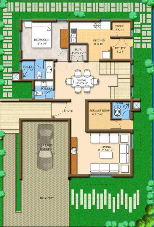 Shriram Serene Villas (4BHK+4T (2,497 sq ft) Servant Room 2497 sq ft)