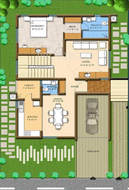 Shriram Serene Villas (4BHK+4T (3,369 sq ft) Servant Room 3369 sq ft)