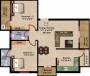 JKB Sri Ashwin (2BHK+2T (967 sq ft) 967 sq ft)