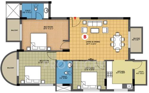 Elysium Oyster (3BHK+3T (2,390 sq ft) 2390 sq ft) Elysium Oyster (3BHK+3T (2,390 sq ft) 2390 sq ft)