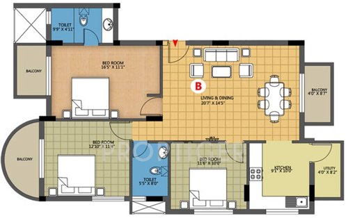 Elysium Acropolis (3BHK+3T (1,550 sq ft) 1550 sq ft) Elysium Acropolis (3BHK+3T (1,550 sq ft) 1550 sq ft)